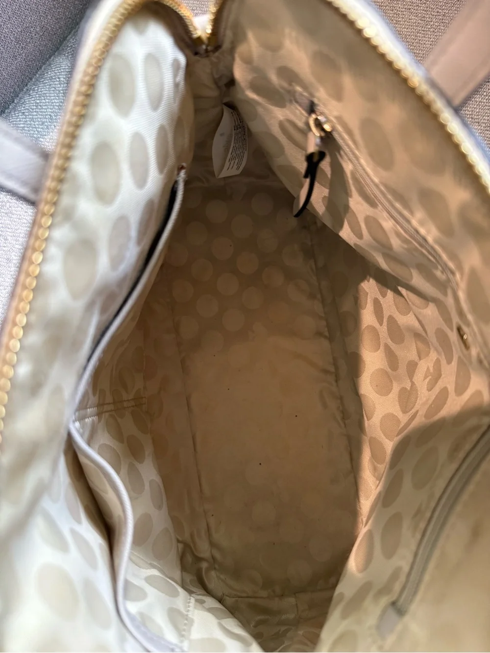 Kate Spade Beige & Hot Pink Dome Satchel w Wallet, shoulder strap and dust bag